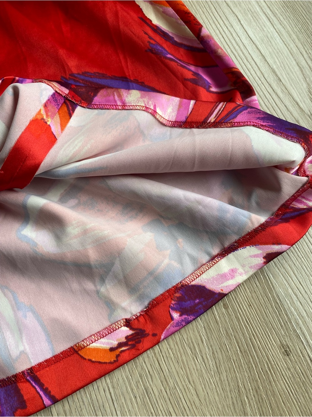 David Meister Silk Blend Floral Cocktail Dress NWT Red Pink Mini Party Dress - Picture 9 of 16